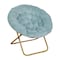 Flash Furniture Dusty AquaSoft Gold Faux Fur Folding Saucer Chair FV-FMC-025-DTAQ-SGD-GG - alternate 6